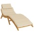 Cojín de tumbona de tela Oxford beige 186x58x3