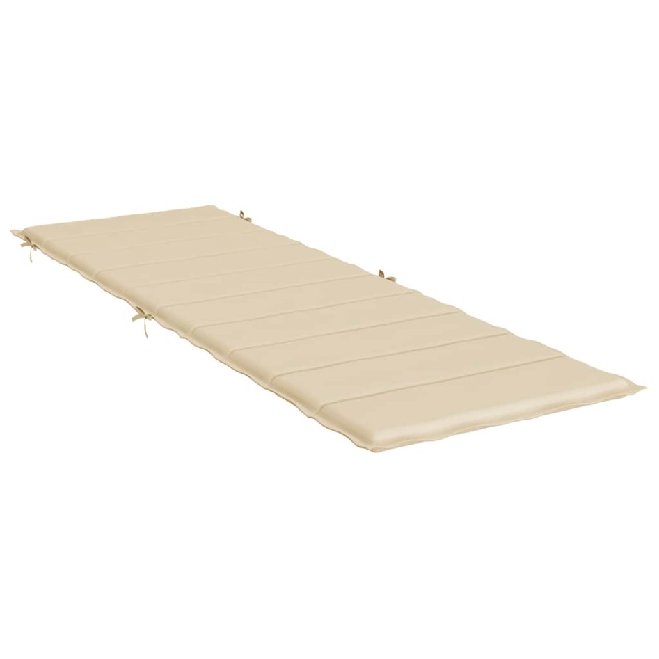 Cojín de tumbona de tela Oxford beige 186x58x3