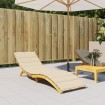 Cojín de tumbona de tela Oxford beige 200x60x3 cm