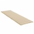 Cojín de tumbona de tela Oxford beige 200x60x3