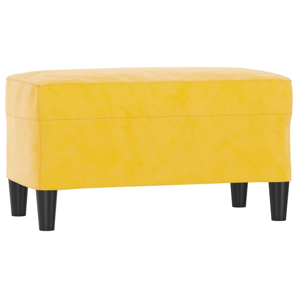 Banco de terciopelo amarillo 70x35x41