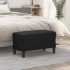 Banco de cuero sintético negro 70x35x41