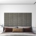 Paneles de pared 12 uds terciopelo gris claro 30x15 cm 0,54