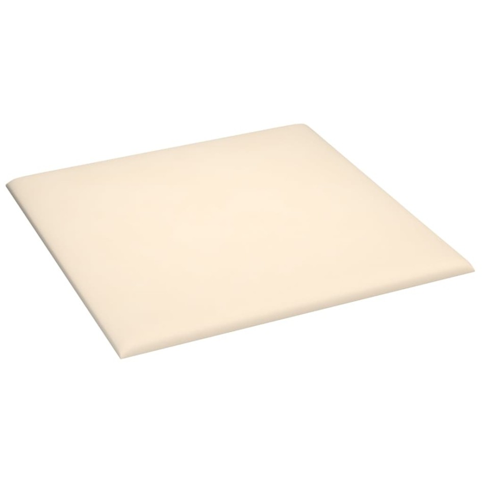 Paneles de pared 12 uds terciopelo crema 30x30 cm 1,08