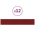 Paneles de pared 12 uds tela rojo tinto 90x15 cm 1,62