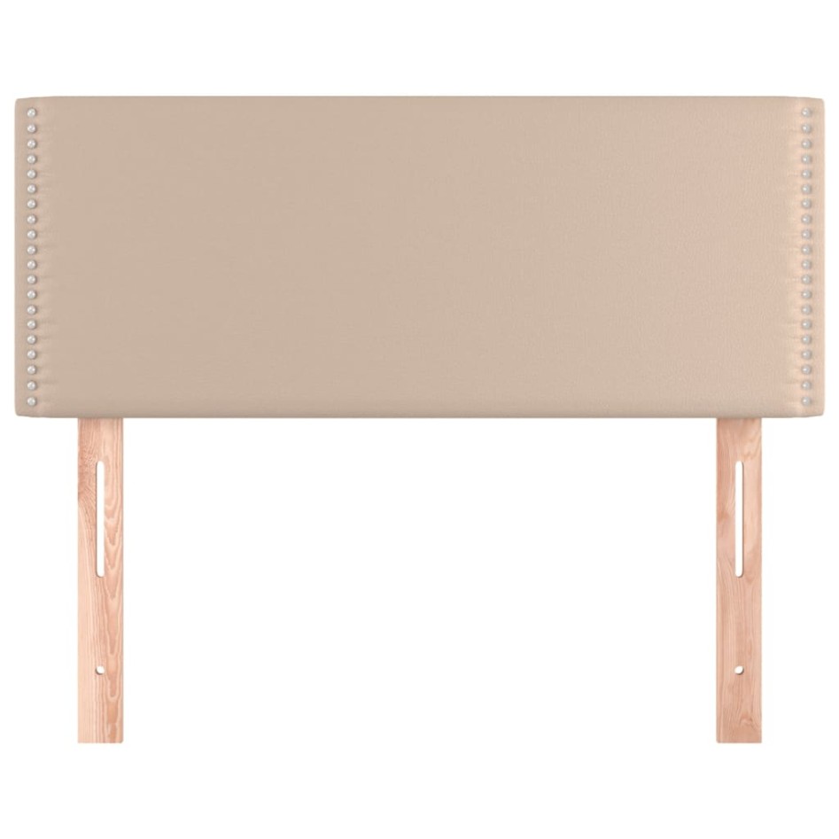 Cabecero de cuero sintético color capuchino 90x5x78/88