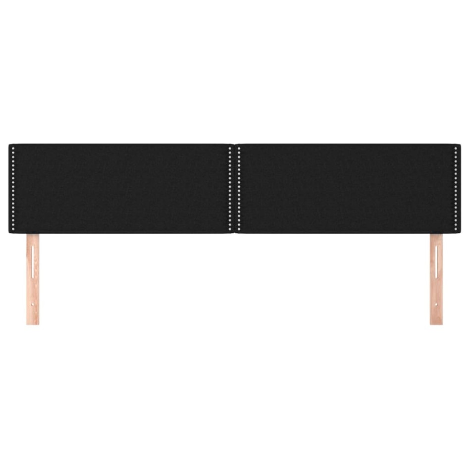 Cabeceros 2 unidades de tela negro 80x5x78/88