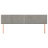 Cabeceros 2 unidades de terciopelo gris claro 90x5x78/88