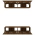 Muebles TV 4 uds madera contrachapada marrón roble 80x30x30