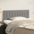 Cabecero de terciopelo gris claro 100x5x78/88