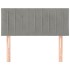 Cabecero de terciopelo gris claro 100x5x78/88