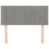 Cabecero de terciopelo gris claro 90x5x78/88
