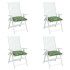 Cojines para silla 4 uds tela estampado de hojas 40x40x7