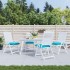 Cojines de silla 4 uds tela Oxford turquesa 50x50x7