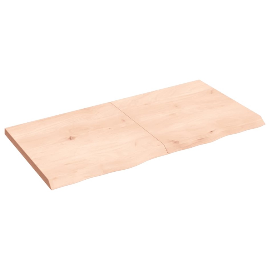 Estante de pared madera maciza roble sin tratar 120x60x(2-4)