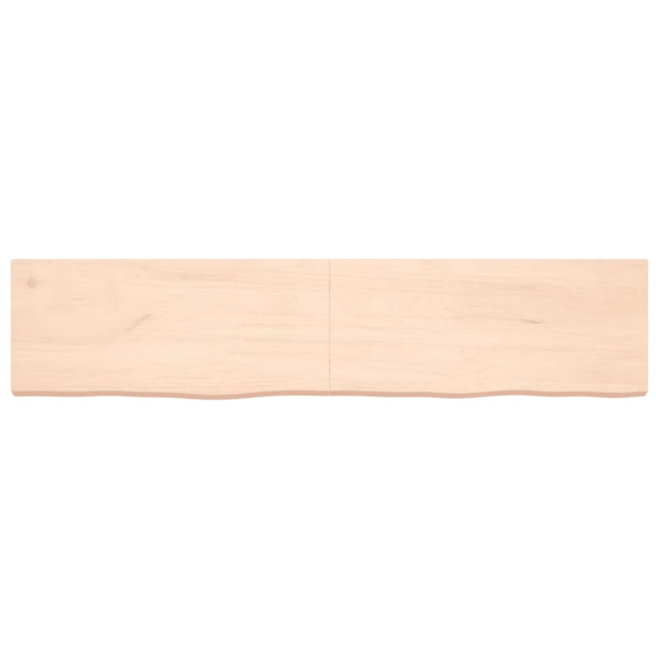 Estante de pared madera maciza roble sin tratar 180x40x(2-6)