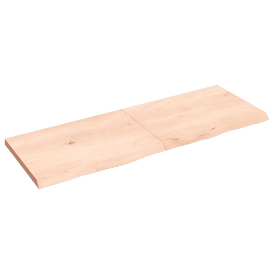 Estante de pared madera maciza roble sin tratar 140x50x(2-4)