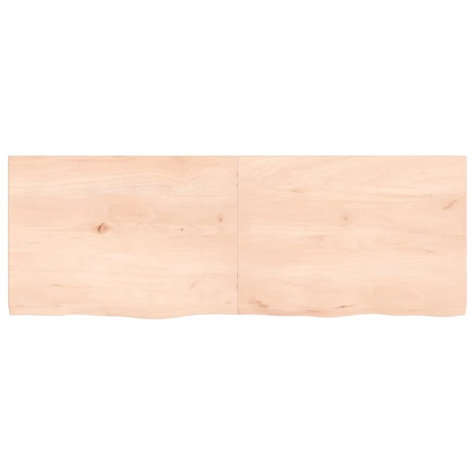 Estante de pared madera maciza roble sin tratar 140x50x(2-4)