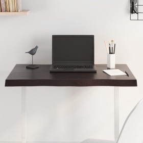 Tablero mesa madera tratada borde vivo marrón 80x60x(2-4)