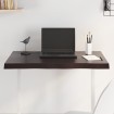 Tablero mesa madera tratada borde vivo marrón 80x60x(2-4) cm