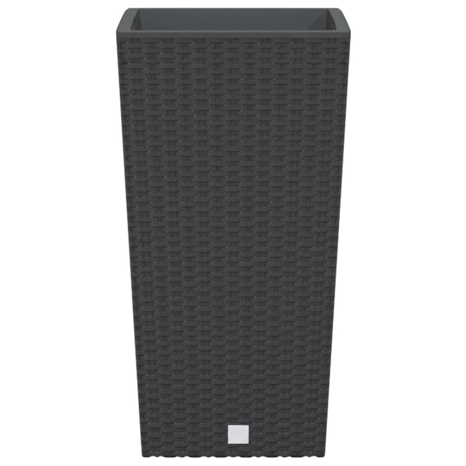 Macetero con interior extraíble antracita 11/26,5 L ratán