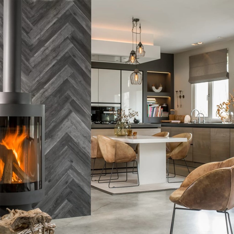 WallArt Tablones de aspecto madera de roble Barnwood gris