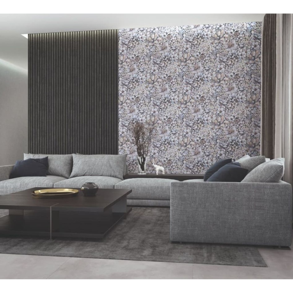 Noordwand Papel pintado Botanica Wooden Slats negro y