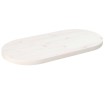 Tablero de mesa ovalado madera maciza pino blanco 70x35x2,5 cm