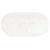 Tablero de mesa ovalado madera maciza pino blanco 70x35x2,5