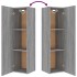Set de muebles para TV 4 pzas madera contrachapada gris