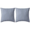 Cojines para exterior a rayas 45x45 cm azul marino 2 unidades