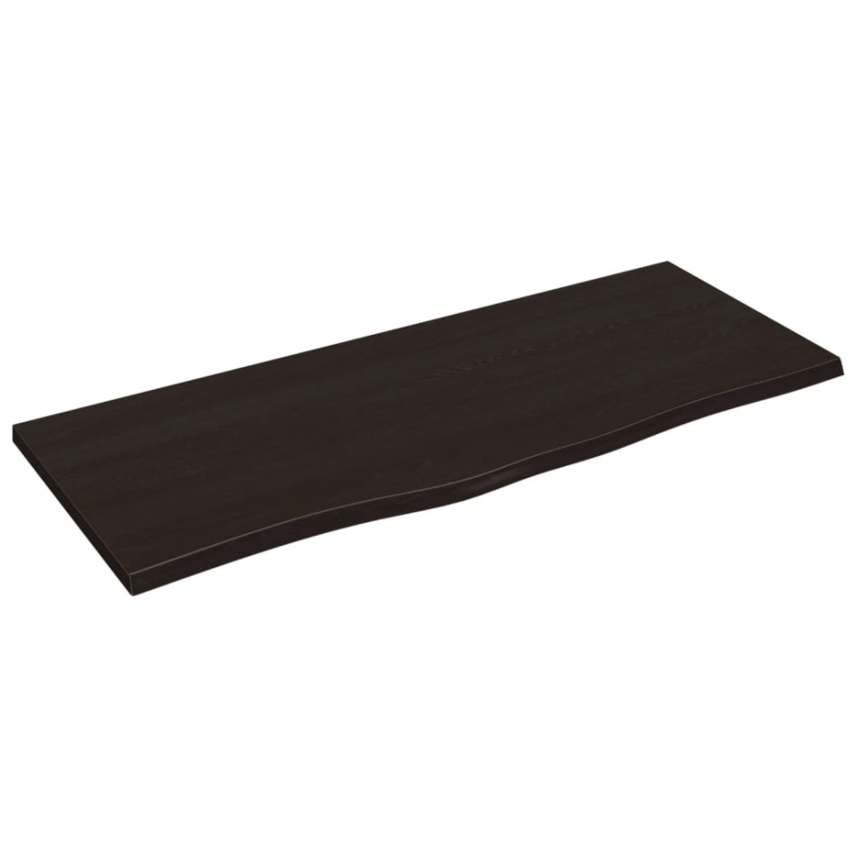 Tablero de mesa madera roble tratada marrón oscuro 100x40x2