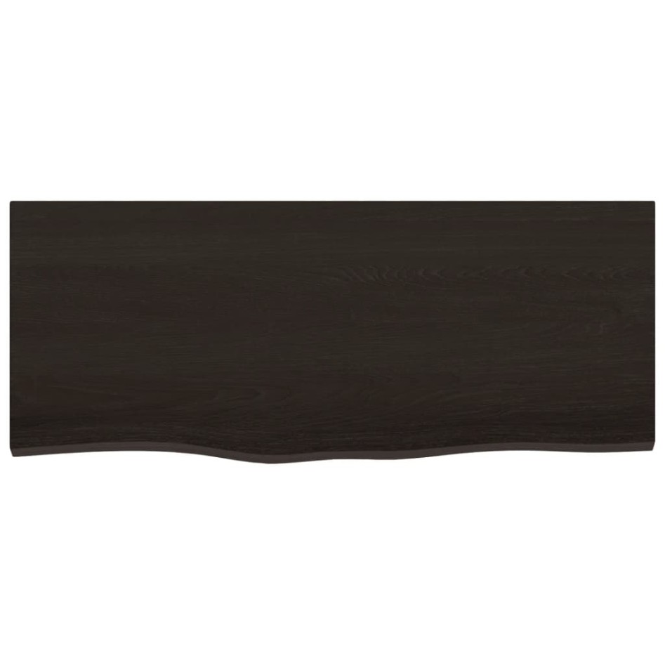 Tablero de mesa madera roble tratada marrón oscuro 100x40x2