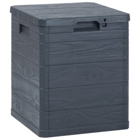 Caja de almacenamiento de jardín 90 L gris