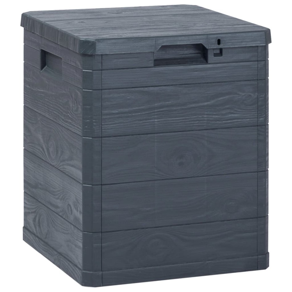 Caja de almacenamiento de jardín 90 L gris