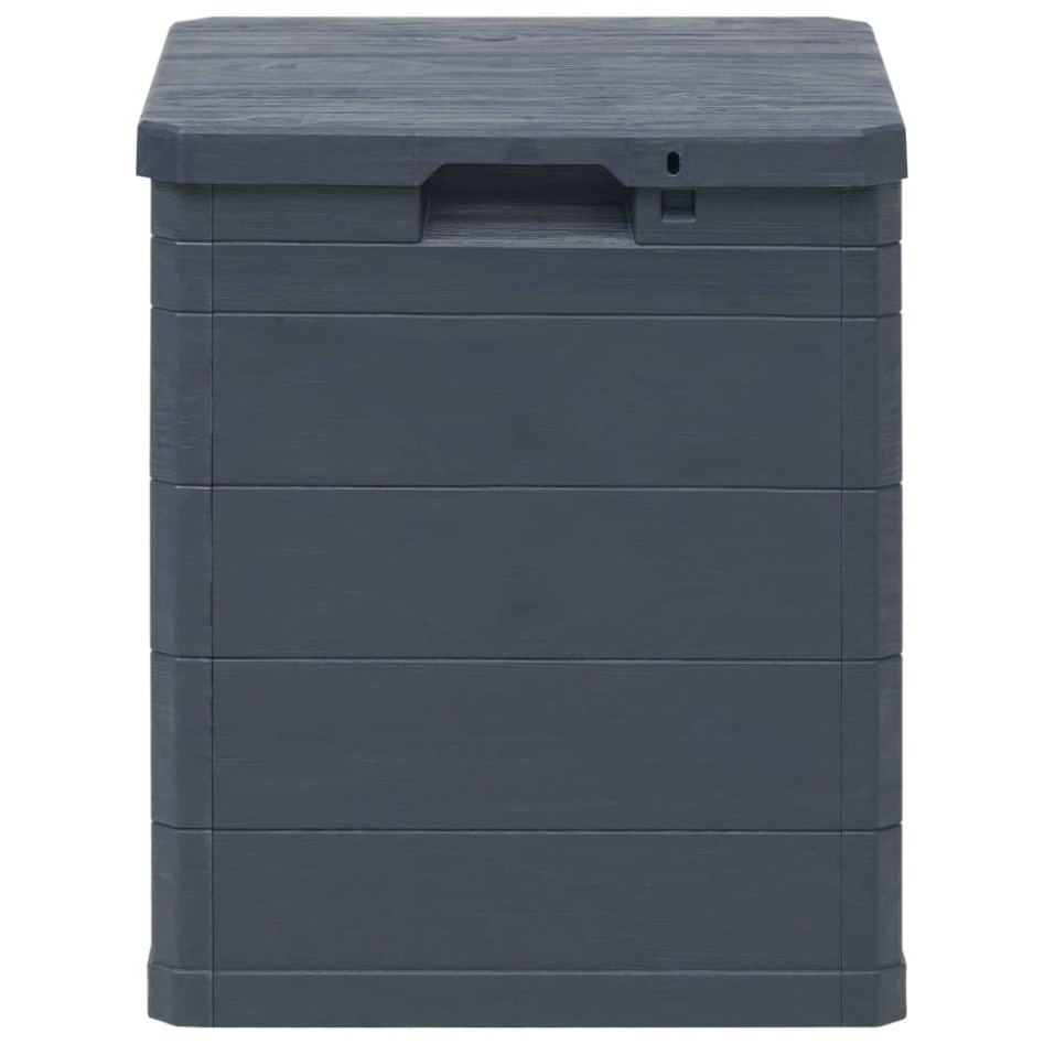 Caja de almacenamiento de jardín 90 L gris