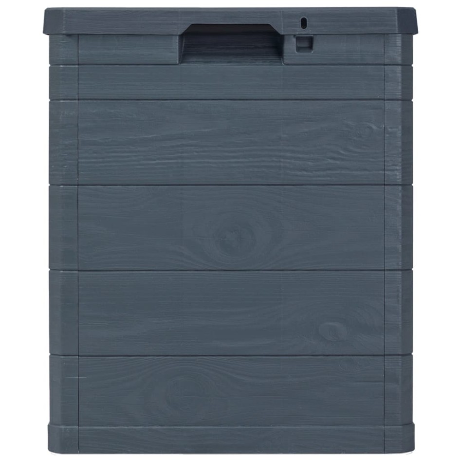 Caja de almacenamiento de jardín 90 L gris