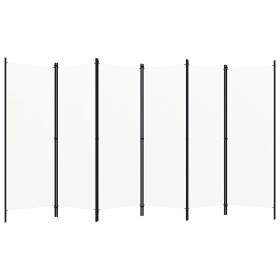 Biombo divisor de 6 paneles blanco 300x180