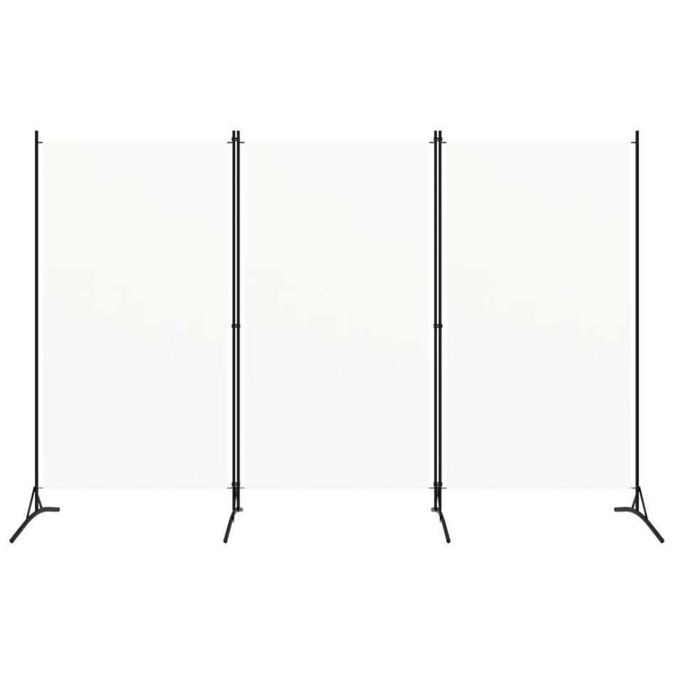 Biombo divisor de 3 paneles tela blanco 260x180