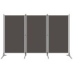 Biombo divisor de 3 paneles gris antracita 260x180 cm