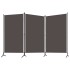 Biombo divisor de 3 paneles gris antracita 260x180