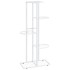 Soporte de flores de 5 estantes de metal blanco 43x22x98