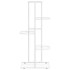 Soporte de flores de 5 estantes de metal blanco 43x22x98