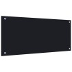 Protección salpicaduras cocina vidrio templado negro 90x40 cm