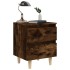 Mesita de noche patas madera maciza roble ahumado 40x35x50