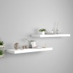 Estantes flotantes de pared 2 uds MDF blanco 80x23,5x3,8 cm