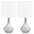 Lámparas de mesa táctiles 2 unidades blanco