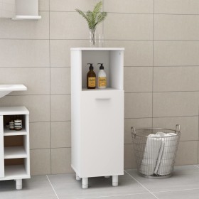Armario de baño madera contrachapada blanco 30x30x95