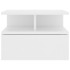 Mesita de noche flotante madera contrachapada blanco