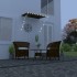 Toldo retráctil con LED gris antracita 150x150